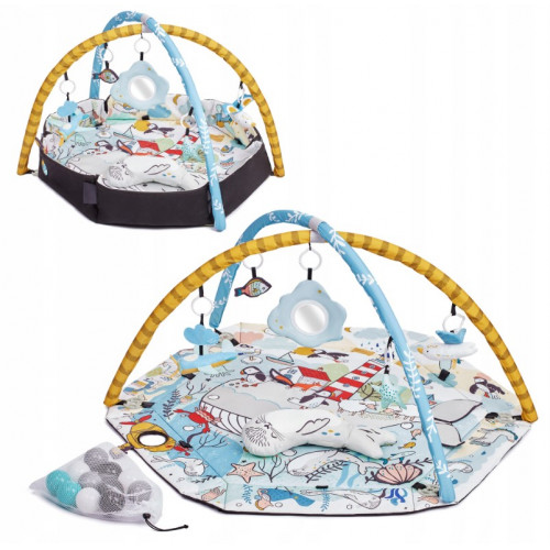 Kinderkraft Vzdelávacia hracia podložka s loptičkami, Smartplay Sea