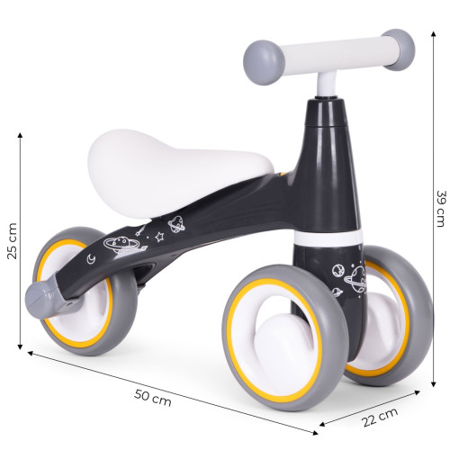 Odrážedlo/tříkolka Eco Toys, Space  - šedá