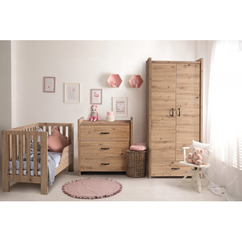 Šuplík k postieľke AMÉLIA dub 120x60cm.