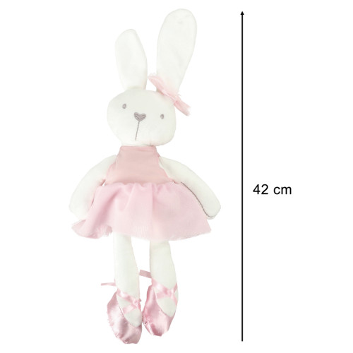 Plyšový maznáčik pre deti Bunny Love, ružový, 46 cm