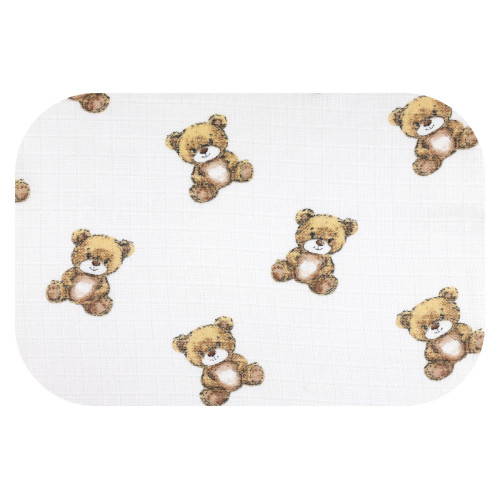 Tetrová plienka 70×80 cm Basic, 100% bavlna, Sweet Teddy, hnedá - 1ks