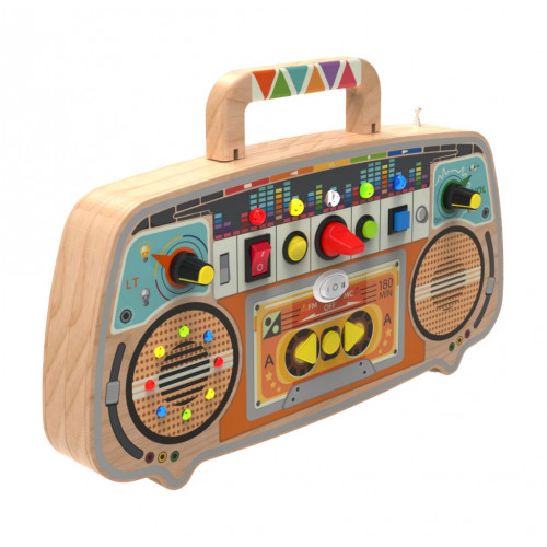 Montessori Activity board Drevené FM rádio