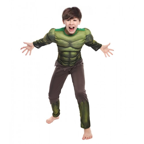 Detský kostým Svalnatý Hulk s maskou 110-122 M