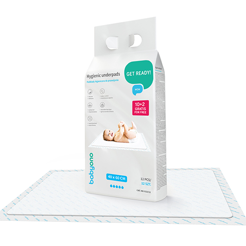 Hygienické podložky BABYONO jednorazové 40×60 cm 10+2