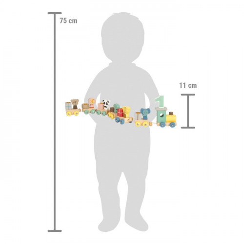 small foot Drevený narodeninový vláčik so zvieratkami
