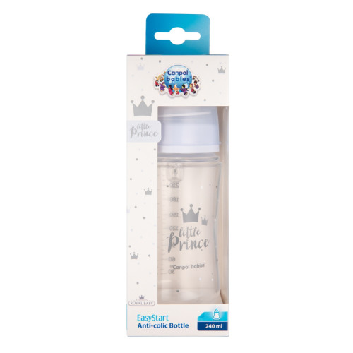 Darčeková sada Little Prince Canpol Babies 6-18m - fľaštička, cumlíky, retiazka + taška za
