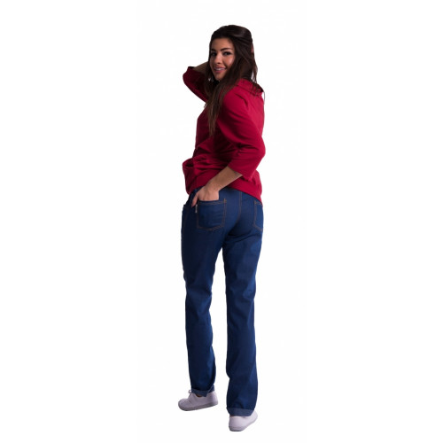 Be MaaMaa Tehotenské nohavice -  tmavý jeans