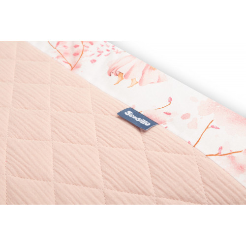 Mantinel do postieľky, mušelín, bavlna - Víla Ema, ružová biela