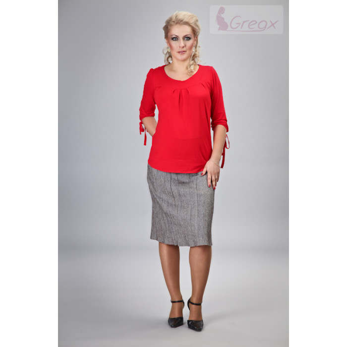 Gregx Tehotenská sukňa ELVIA - béžová s odtieňom strieb. nitky