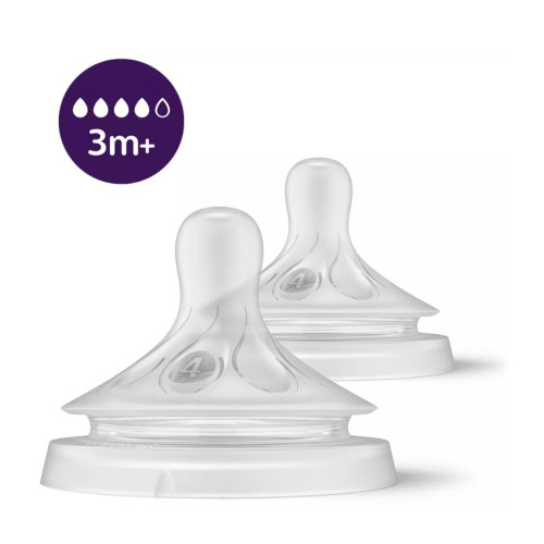 Silikónový cumlík Natural Response Avent - 3m+, 2 ks