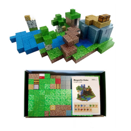 Minecraft Jungle Creek XXL Magnetická stavebnica 300ks