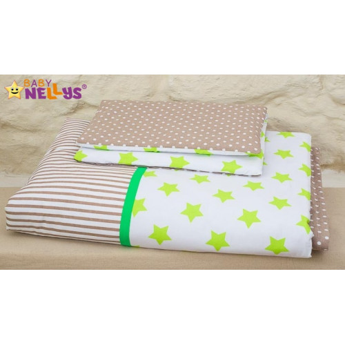 Baby Nellys Mantinel s obliečkami Stars be Love č. 3