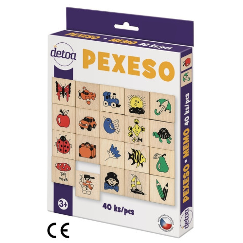 Detoa Drevené pexeso 40 ks