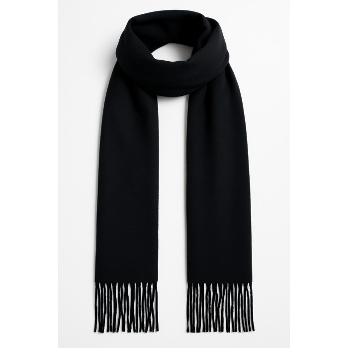 Zimný šál, hladký, uni - čierná