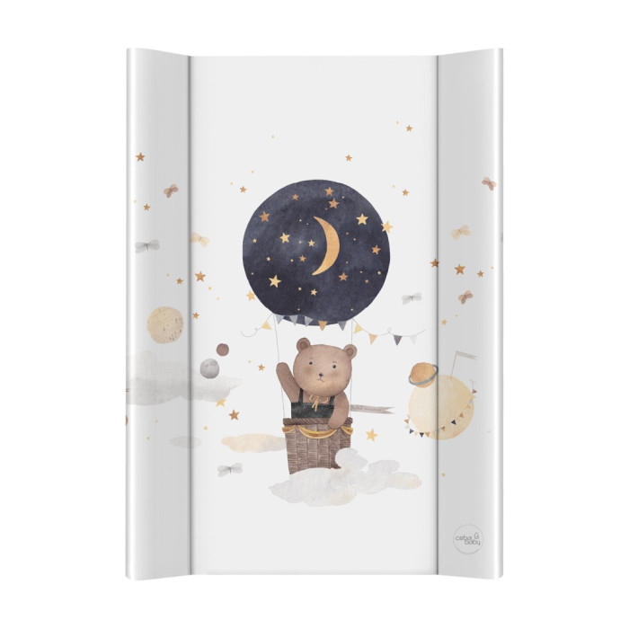 Prebaľovacia podložka mäkká Ceba Baby Basic Cosmic Bear, 50×70 cm
