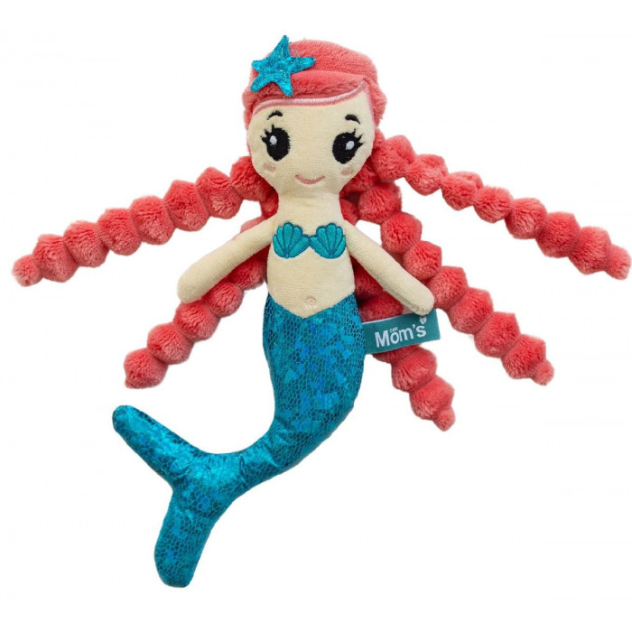 Mäkká handrová bábika Emma so šuštiacimi prvkami, modrá