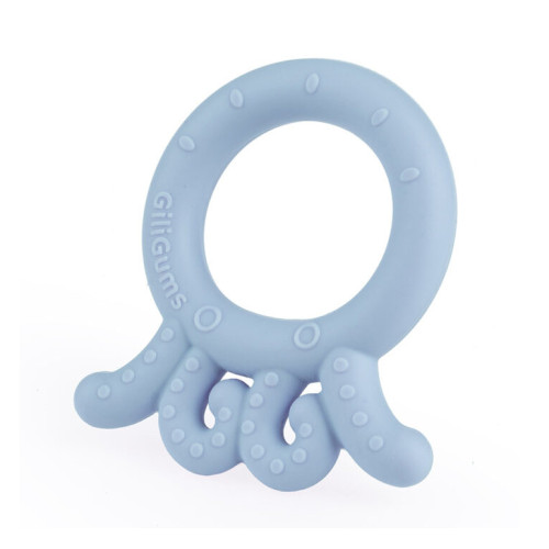 GiliGums Detské hryzátko Baby Octopus Teether, 3m+, sv. modrá, 1 ks