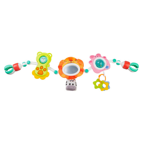 Senzorický oblúk Zebra Toyz – zrkadielko, hrkálky, 0–18 m