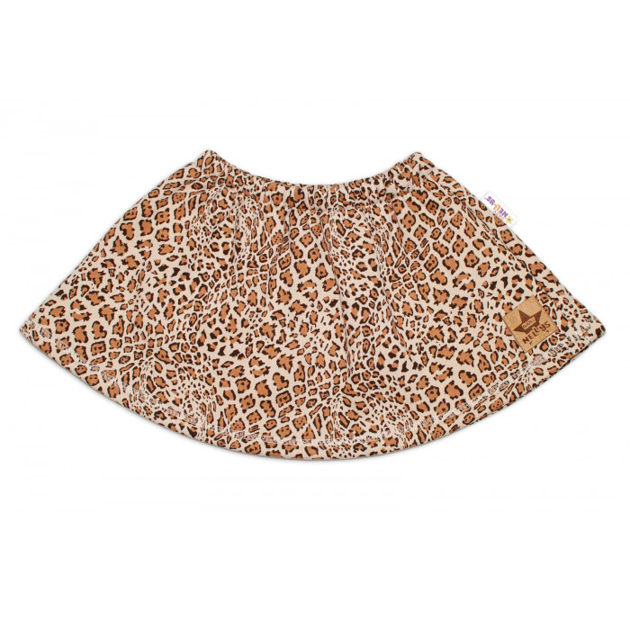BABY NELLYS Dětská sukne Gepard - hnedá