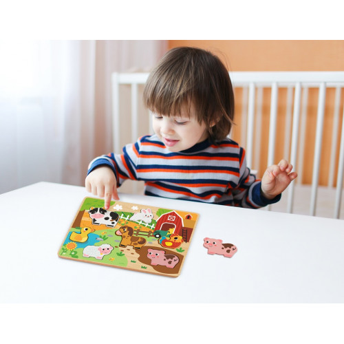 Vkládacie puzzle Farma, 8 dielov