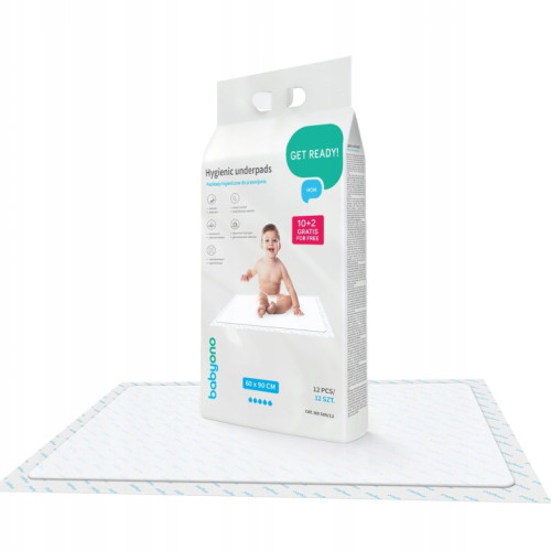 Komplet Hygienické podložky BabyOno 60×90 cm – komplet 3 balenia (30+6 ks zadarmo)