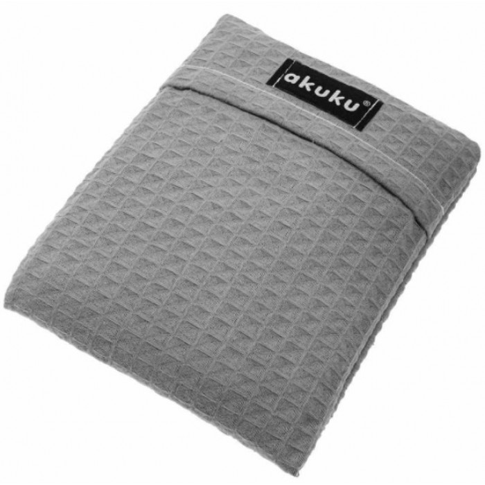 Nahrievací mušelínový vankúšik s višňovými pecičkami - sivý