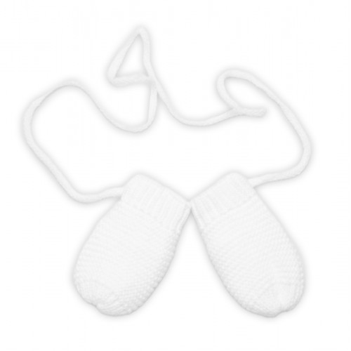 Detská sada, zimná čiapka so šálom + rukavičky 3D, Teddy Bear - biela