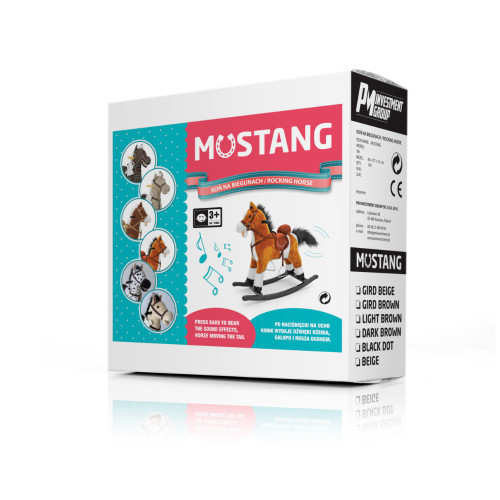 Hojdací koník Mustang Dark Brown – Milly Mally