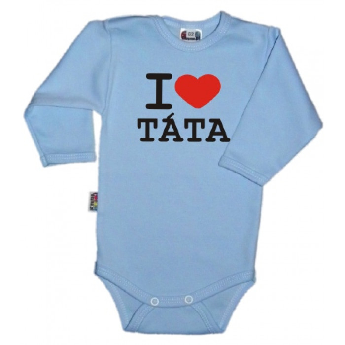 DEJNA Body dl. rukáv Kolekcia I Love Táta,sv. modré, vel´. 86