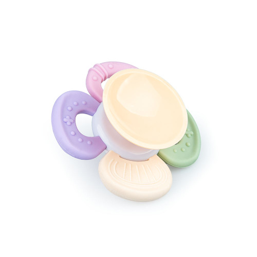 Silikónové hryzátko Ďatelinový lístok s prísavkou – GiliGums