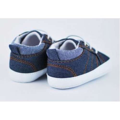 Dojčenské capáčky/topánočky, plátené, jeans, Boy, veľ. 6/12 m