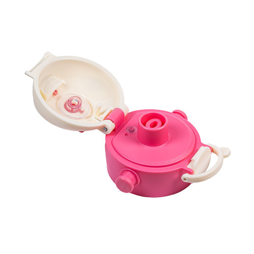 Detská fľaša na pitie so slamkou, bidon 480 ml pink – do školy, na šport aj výlety