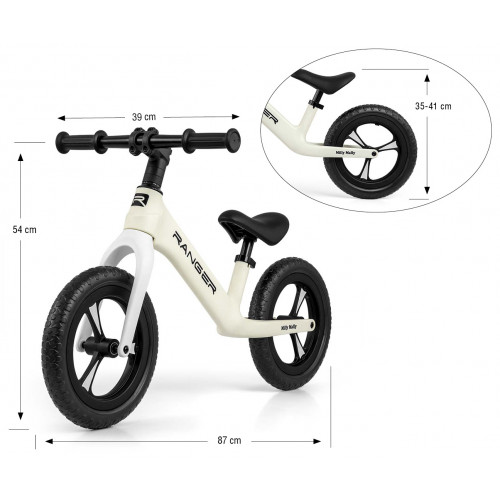 Detské odrážadlo/bicykel Ranger Milly Mally - biela