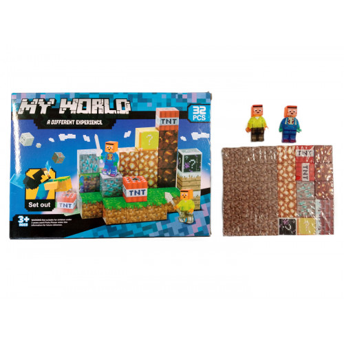 Magnetická stavebnica Minecraft TNT Creative world 32ks