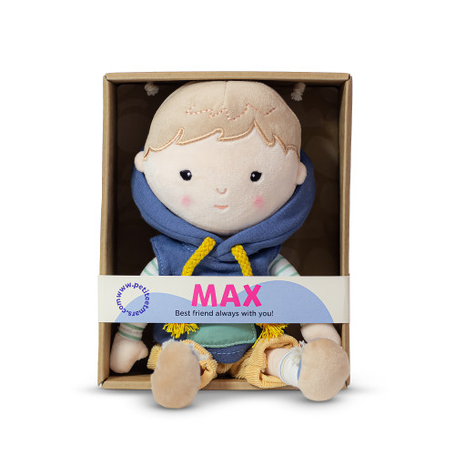 Látková bábika Max dinosaurus 34 cm pre bábätká
