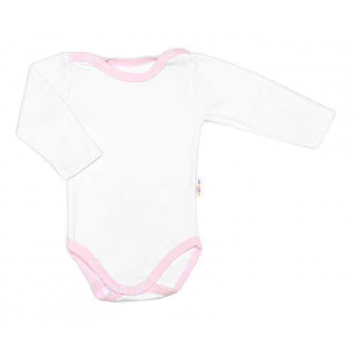 Rebrovaná sada, Star 5D, body, polodupačky, kabátik, čiapka, rukavice - rúžová, biela,68