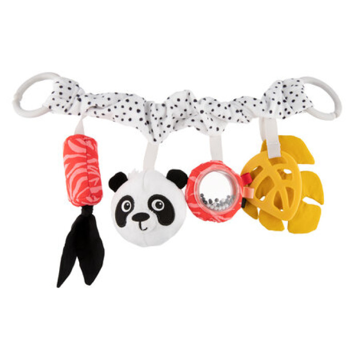Senzorická závesná hračka na kočík a autosedačku Panda