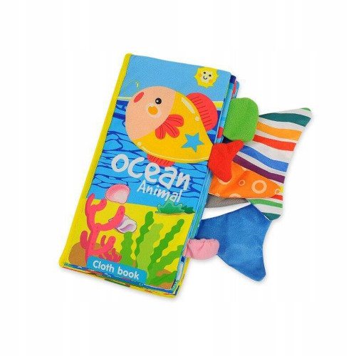Kontrastná senzorická knižka Oceán Animal, viacfarebná