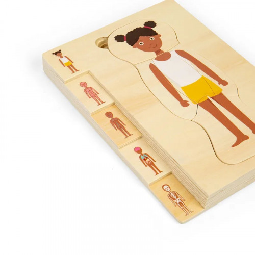 Bigjigs Toys Drevené puzzle Anatómia dievča