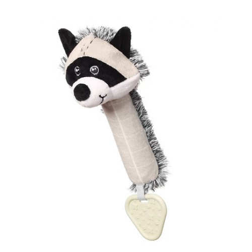 Plyšová pískací hračka Racoon Rocky Mýval, černo-biely