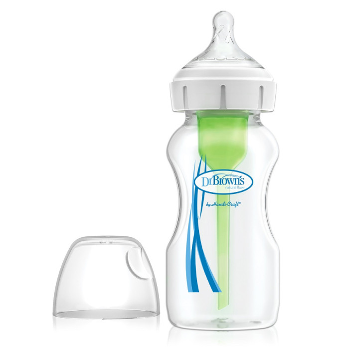 Antikoliková dojčenská fľaša s ventilom, Dr Brown’s Options+ fľaša široké hrdlo, 270ml