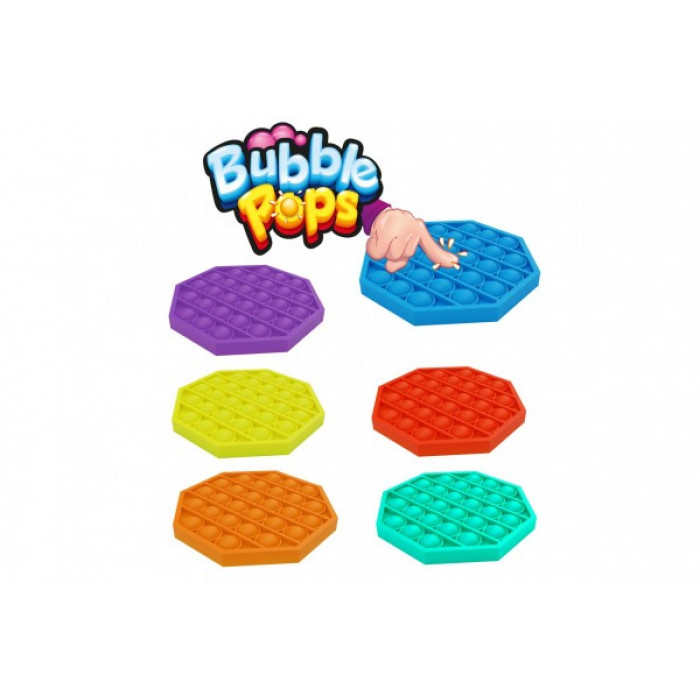 Bubble pops - Praskající bubliny silikon antistresová spol. hra, oranžová - 1ks