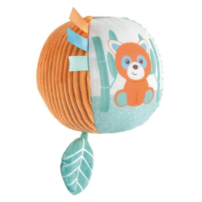 CHICCO My Sweet Doudou senzorická loptička Panda a Chameleon, hrkálka so zrkadielkom