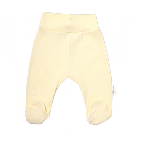 Baby Nellys 5-dielna rebrovaná súpravička do pôrodnice Girl, žltá, vel. 68