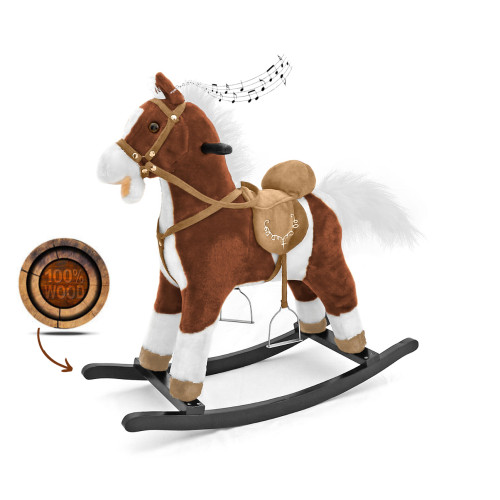 Hojdací koník Mustang Dark Brown – Milly Mally