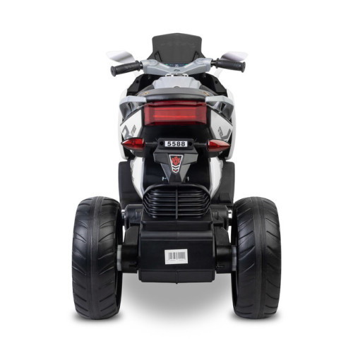 Elektrická trojkolka pre deti TOYZ – 2 motory, LED, USB, biela