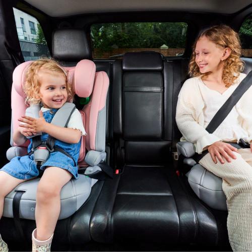 Autosedačka Kinderkraft I-COMFY 3v1 i-Size 76–150 cm (9–36 kg) sivá, ružová