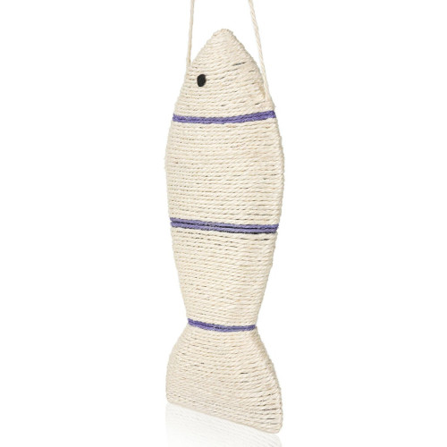 Škrabadlo pre mačky v tvare ryby zo sisalu, 40 cm
