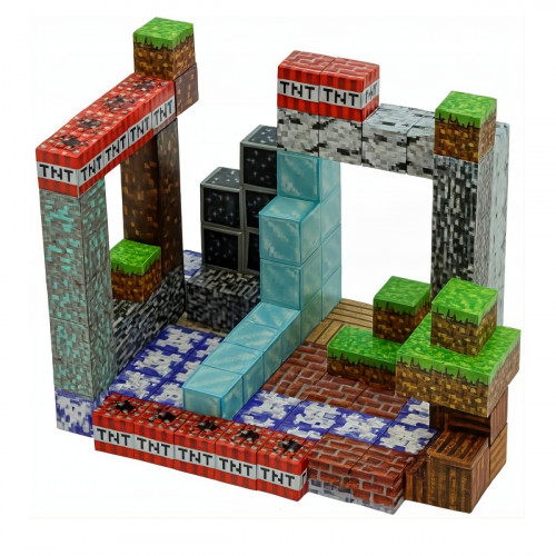 Minecraft Magnetická stavebnica XL Diamond TNT Redstone 184ks