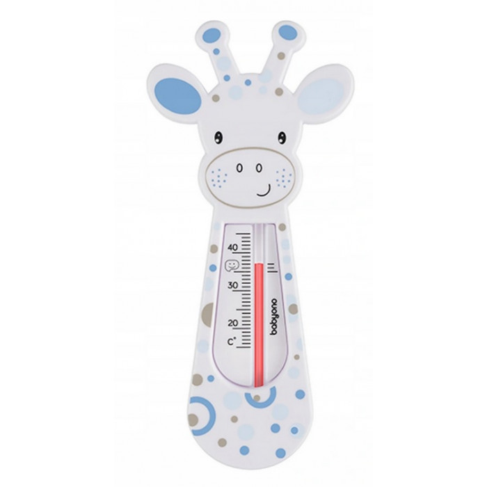 BabyOno Teplomer do vody Žirafa - biela/modrá